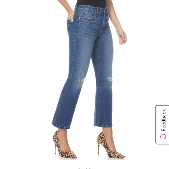 Sofia Vergara High Waist Crop Kick Flare Jeans. - Picture 8 of 8